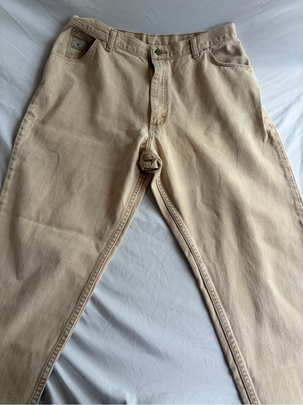 Wrangler Womenโs Khaki Denim Jeans Size 18x30